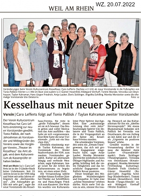 Neuer Vorsitz im Verein Kulturzentrum Kesselhaus 